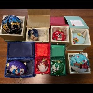 Set of 8 Pier 1 Li Bien Collectible Ornaments